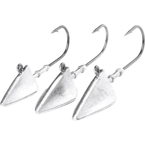 5Pcs Fishing Hooks Lead Jig Head Fishing Hook Lead Hook Fishing Tackle Hooks for Long Shot Fishing