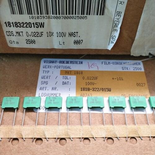 5pcs Original MKT-1818 Series 100V 0.022uF Safety Film Capacitor Correction Capacitor