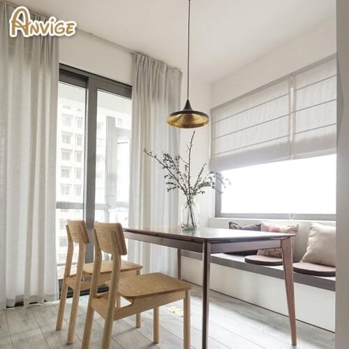 Anvige New Modern Half/Full Blackout Roman Blinds Window Curtains Rollor Blind Window Treatment Customized
