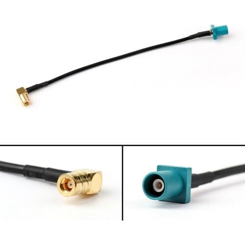 Areyourshop Fakra Z Male Straight To SMB Female Right Angle Pigtail Cable RG174 15cm 6" 1/4Pcs 50 ohm Wholesale Wires Cables