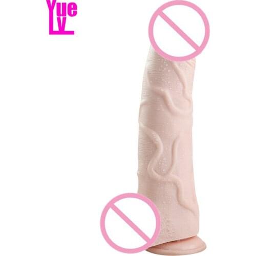 YUELV 13.2x2.8 Inch Realistic Huge Dildo Big Fake Giant Penis Female Masturbation With Suction Cup For Women Adult Sex Toys