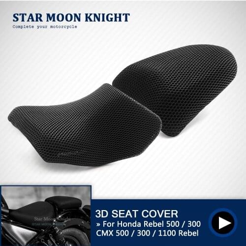 For Honda Rebel CMX 1100 500 300 2017 - 2021 Cool 3D Mesh Motorcycle Moped Scooter Seat Covers Cushion Anti-Slip Waterproof New