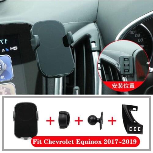 For Chevrolet Equinox/explorer 2017 2018 2019 Car Phone Holder Stand Clips Buckle Mount Smartphone Wireless Charger Accseeories