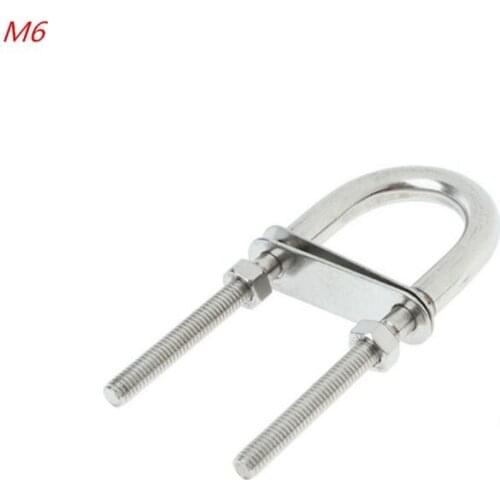 F2TC 1pc 304 Stainless Steel Marine Rope Rigging Bow Stern Eye U-bolt Yacht Boat Hardware