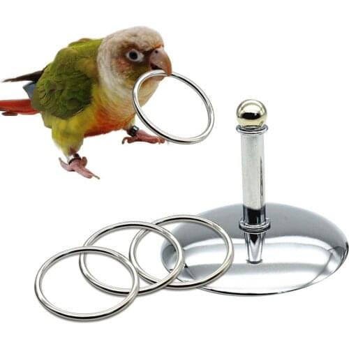 Bird Toys Bird Trick Tabletop Toys Training Basketball Stacking Ring Toys Sets Parrot Chew Ball Foraging Toys Parrot Training