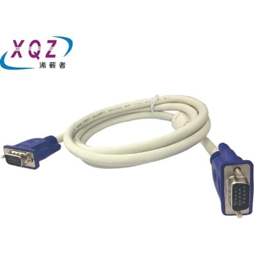 VGA cable DB15pin male to male cable VGA to VGA cable 3+4 white computer cable smooth pvc jacket