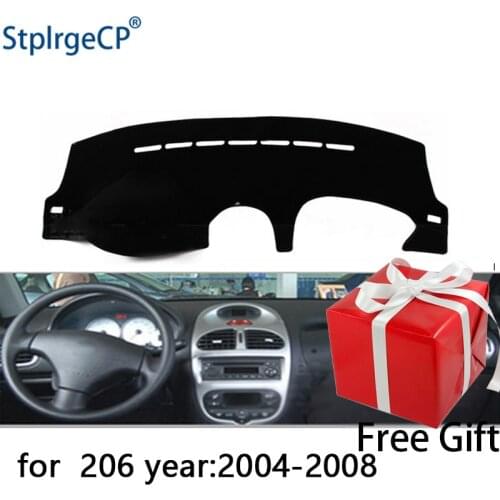For Peugeot 206 2004-2008 dashboard mat Protective pad Shade Cushion Pad interior sticker car styling accessories
