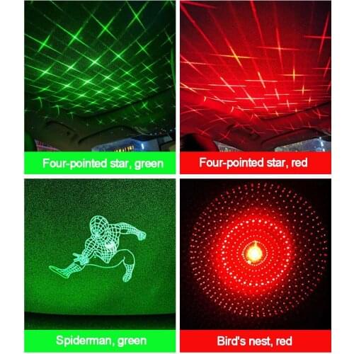 Star Projector Lamp for Car Roof LED Galaxy Atmosphere Car Roof Projection Light Ceiling Decor Plug and Play Interior Star Light
