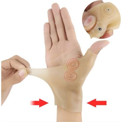 Magnetic Therapy Wrist Thumb Support Gloves Silicone Hand Gel Arthritis Pressure Corrector Massage Pain Relief Gloves wristbands