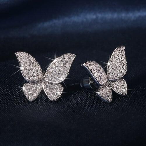 Fashion Beautiful New Simple Butterfly Earrings Wild Female Jewelry Earrings Bow Pendant Earrings Jewelry Ladies Jewelry