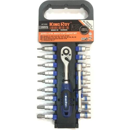 High Quality 1/4" 72 Teeth Cr-v Screwdrive Socket Ratchet Wrench Set Kits Car Motorcycle Bike Repair Tool Set Box