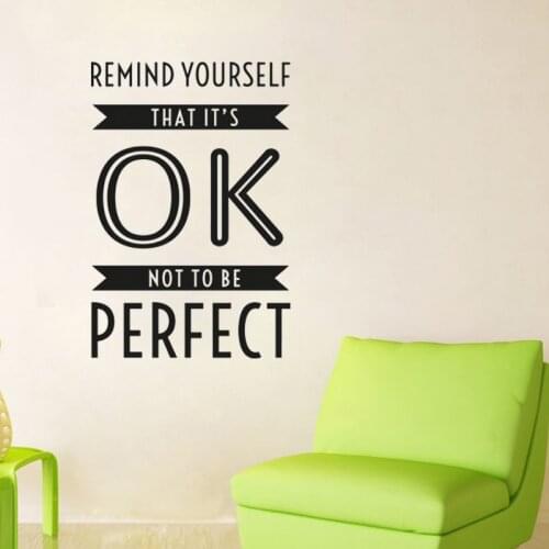 Remind Yourself That Its Ok Wall Stickers Home Decor Living Room Bedroom Wall Decals Removable Vinyl Wall Art Murals