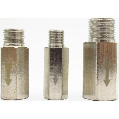 1/8" 1/4" 3/8" 1/2" BSP Male To Female Brass Pneumatic Check Valve Full Port One Way Non-return Valve For Air Water Oil Gas