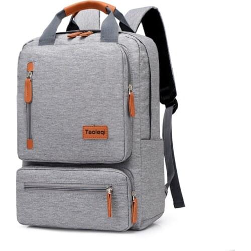 Casual Business Men Computer Backpack Light 15.6-inch Laptop Bag Lady Anti-theft Travel Backpack Gray