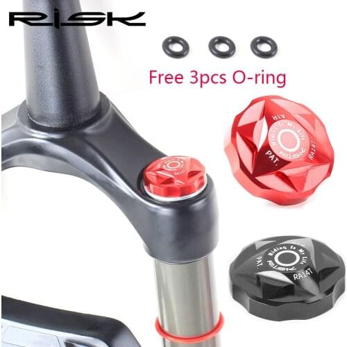 Risk Bicycle Front Fork Cover 30.2mm Aluminum Alloy Nozzle Mountain Bike Bicycle Fork Cover Front Gas Shoulder Cap Accessories