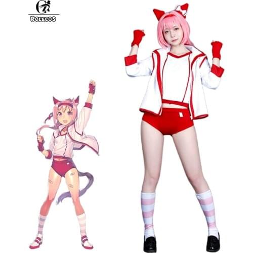 ROLECOS Uma Musume Pretty Derby Cosplay Costume Haru Urara Cosplay Uma Musume School Sports Uniform Cosplay Costumes Full Set