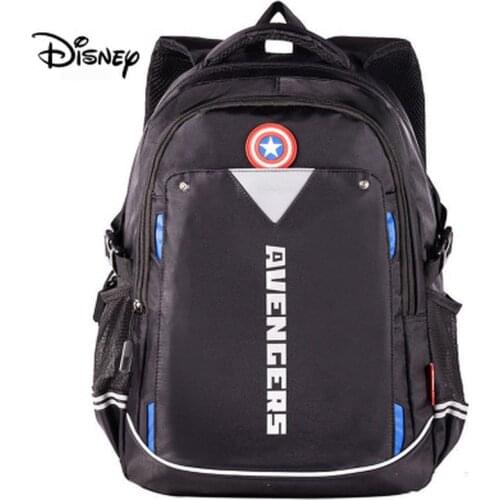 Disney Mickey Captain America Spider-Man Backpack Boys School Fashion Thor Black Panther Large Capacity Practical Backpack