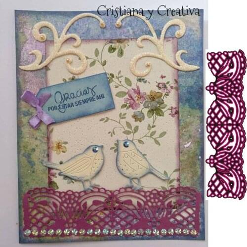 Metal cutting die cutting lace frame background DIY scrapbook paper process card album embossed template punching machine