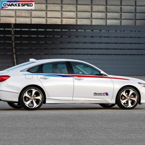 Performance Sport Stripes Colorfull Car Waist Lines Stickers For Honda-Accord Coupe PHEV Both Side Auto Body Decor Vinyl Decals