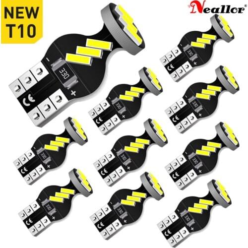 T10 Led Canbus W5W Led Bulbs 168 194 5w5 6000K White Signal Lamp Dome Reading License Plate Light Car Interior Lights Auto DC12V