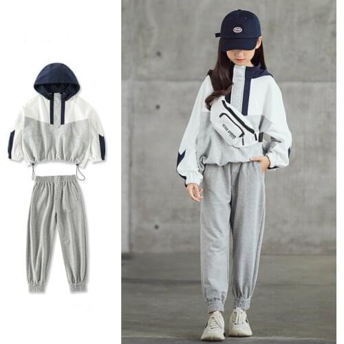 Girls Hoodies Sport Casual Clothes Sets 8 10 12 years Autumn Winter Thicken Long Pants Cotton 2 pieces Teen Girls Suits
