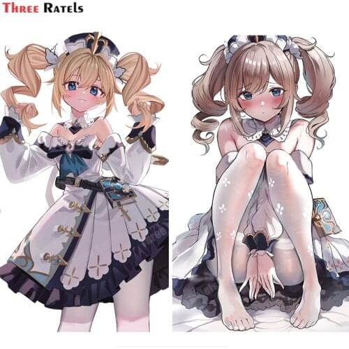 Three Ratels A458 Anime Girl Barbara Of Genshin Impact Sticker For Car Door Side Personalized Waterproof Anti Scratch Film Decal