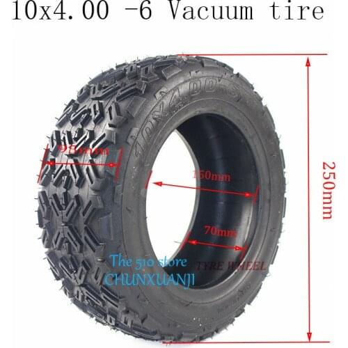 10 inch vacuum tyres 10X4.00-6 10*4.00-6 Tires Tubeless Vacuum Tyre for snow plow Go karts ATV Quad bike OFF-Road Free shipping