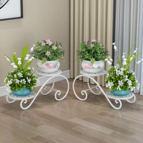 Iron flower shelf rack floor type home multi-storey indoor simple flower pot rack living room balcony flower shelf