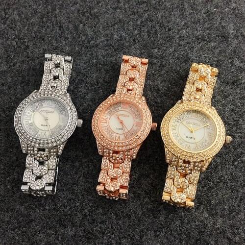 Reloj mujer CONTENA Shiny Full Diamond Watch Luxury Rhinestone Bracelet Watch Women Watches Fashion Womens Watches Clock saat