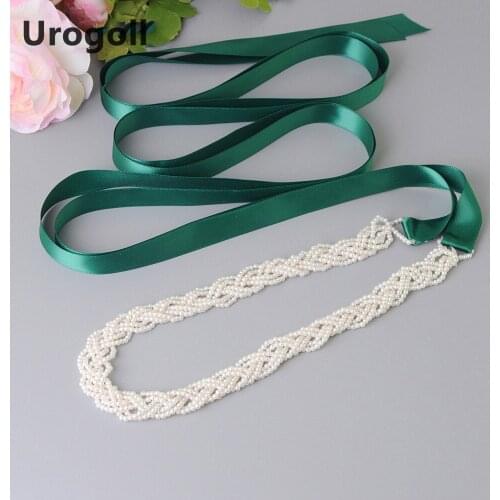 Noble Women Girl Pearls Wedding Belts Headband Wedding Sashes Pearls Bridal Belts Pearls Bridal Sashes Belt For Party Dress
