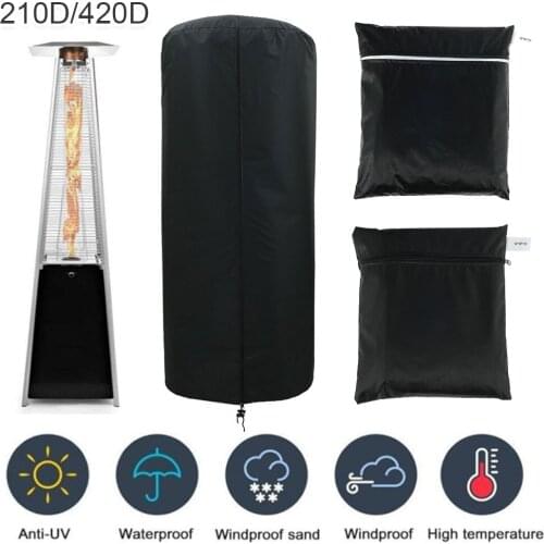 1 Pcs Heavy Duty Waterproof Gas Pyramid Patio Heater Cover Outside Furniture Protector All-Purpose Covers Patio Furniture Cover