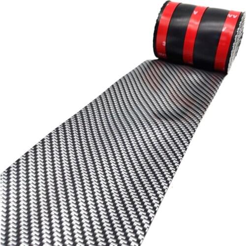 10cm Carbon Style Scuff Plate Door Sill Cover Car Threshold Step Bumper Guard 2meter