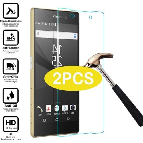 2PCS 2.5D HD Tempered Glass For Sony Xperia Z1 Z2 Z3 Z4 Z5 Z5 Compact Screen Protector Protective Glass