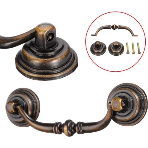 1PC Kitchen Drawer Cabinet Door Handle Antique Furniture Knobs Hardware Cupboard Pull Handles with Screws 120*35mm