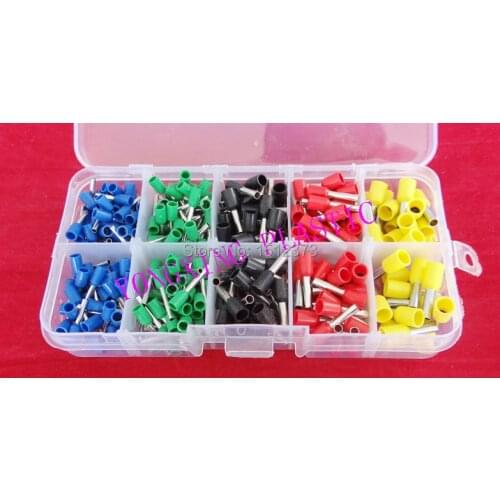 360PCS/box 5 size 5 color insulated cord end terminal block kits E1008/1012/2508/2510/4009