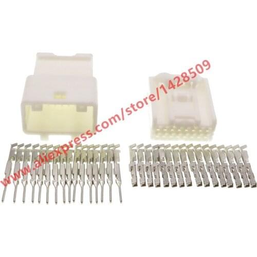 5 Sets 16 Pin 0.7mm Automotive Modified Plug Female Male Wire Connector For Nissan