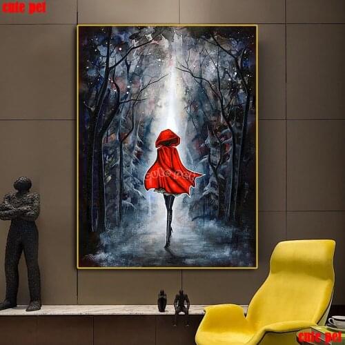 DIY Diamond Painting cross stitch Oil painting red womans back mosaic full square round diamond embroidery rhinestone painting