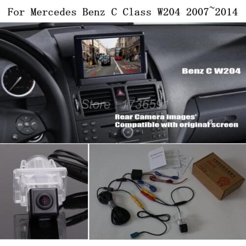 Car Rear View Camera For Mercedes Benz MB C Class W204 2007~2014 - Car Back Up Reverse Camera RCA & Original Screen Compatible