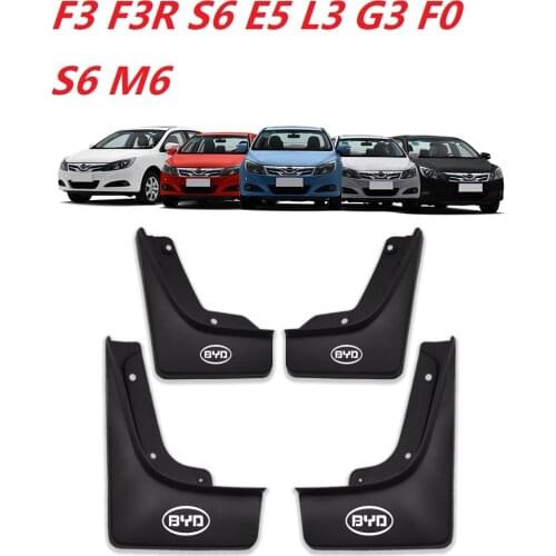 4pcs/set Auto Car fender mudflaps fender mud guard Mudflap for BYD F0 F3 F3R L3 G3 M6 S6 E5 E6 F6 byd car