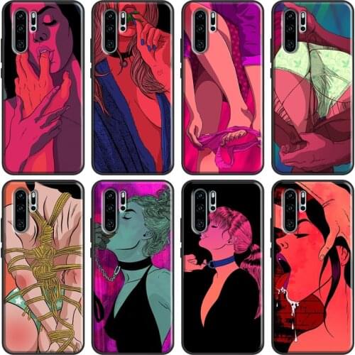 Hot Girls Bikini Sexy Case For Huawei P20 P30 P40 Lite P Smart 2019 2021 Nova 5T Honor 20 Pro 8A 8X 9X 10i Coque