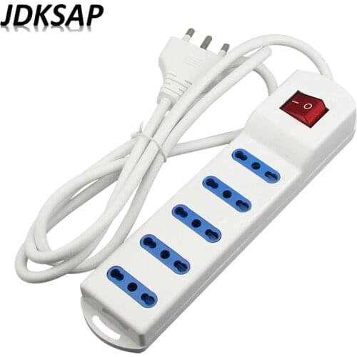 Chile /Italian Standard 3 Pins Socket 250V 10A Italy Plug 1.5M Extension Cord Power Outlet With switch