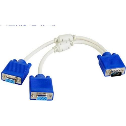 Data cable One host connected to two monitors VGA one-point two-wire computer display distributor VGA crossover cable
