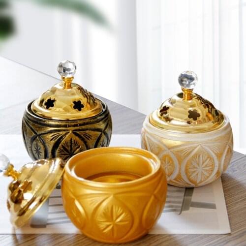 Arab Bakhoor Burner Small Modern Arabic Style Incense Burner Bowl Smoke Fountain Incense Sticks Holder Home Decoracion Tea House