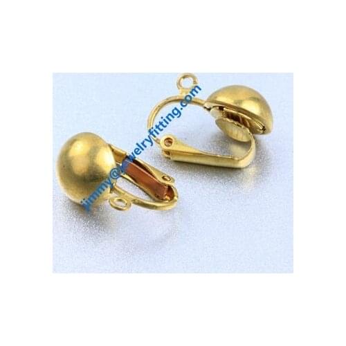 Brass leverback earrings clip ear wire clip earring fitting fashion jewelry findings