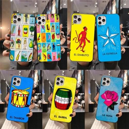 Mexican Bingo Loteria Phone Case for iphone 12 pro max 11 pro XS MAX 8 7 6 6S Plus X 5S SE 2020 XR case