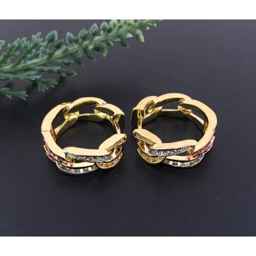 Lanyika Fashion Jewelry Distinctive Lacing Small Round Micro Plated Party Romantic Earrings Banquet Daily