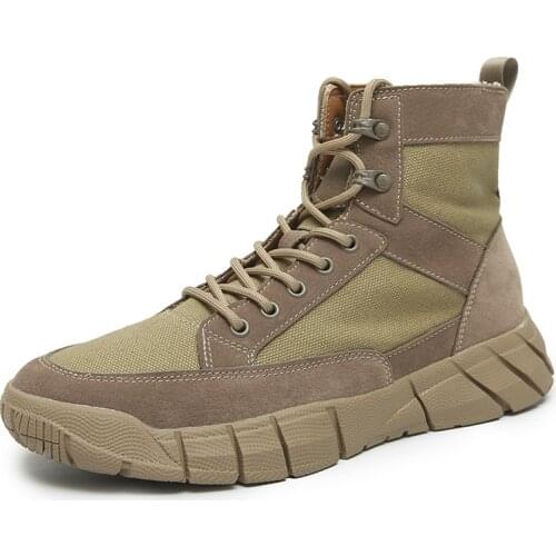 New High-top Canvas Mens Boots Boots Fashion Outdoor Casual Boots All-match Motorcycle Boots Tooling Shoes