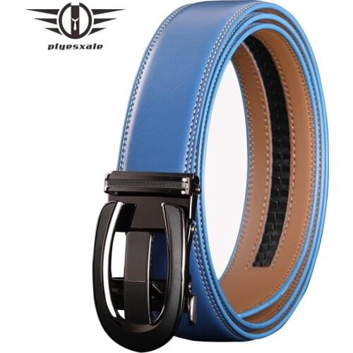 2021 Mens Business Belts Cowhide Leather Waist Strap Automatic Buckle Jeans Male Belt Casual Belts For Men High Quality B358