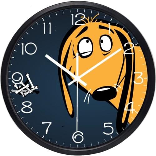 Peep Dog Funny Wall Clock