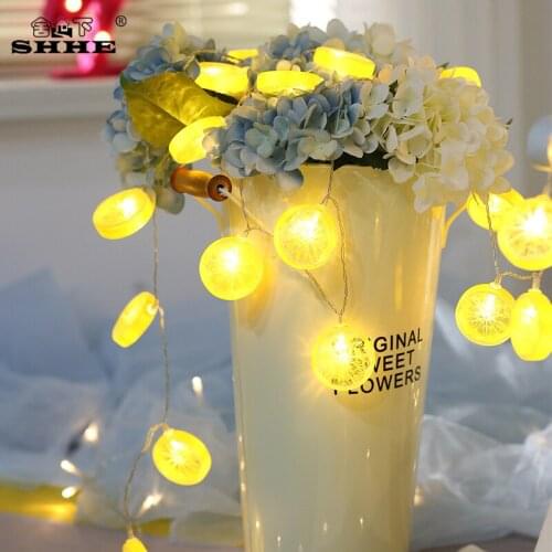 Novelty Lemon Shape Holiday String Light AC & Battery Fairy Lights Outdoor Decoration Holiday Garland Christmas Lighting